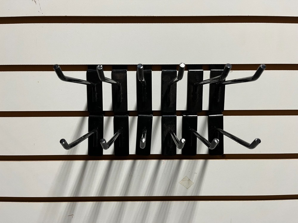 20 Slatwall Hooks - 6" inch black