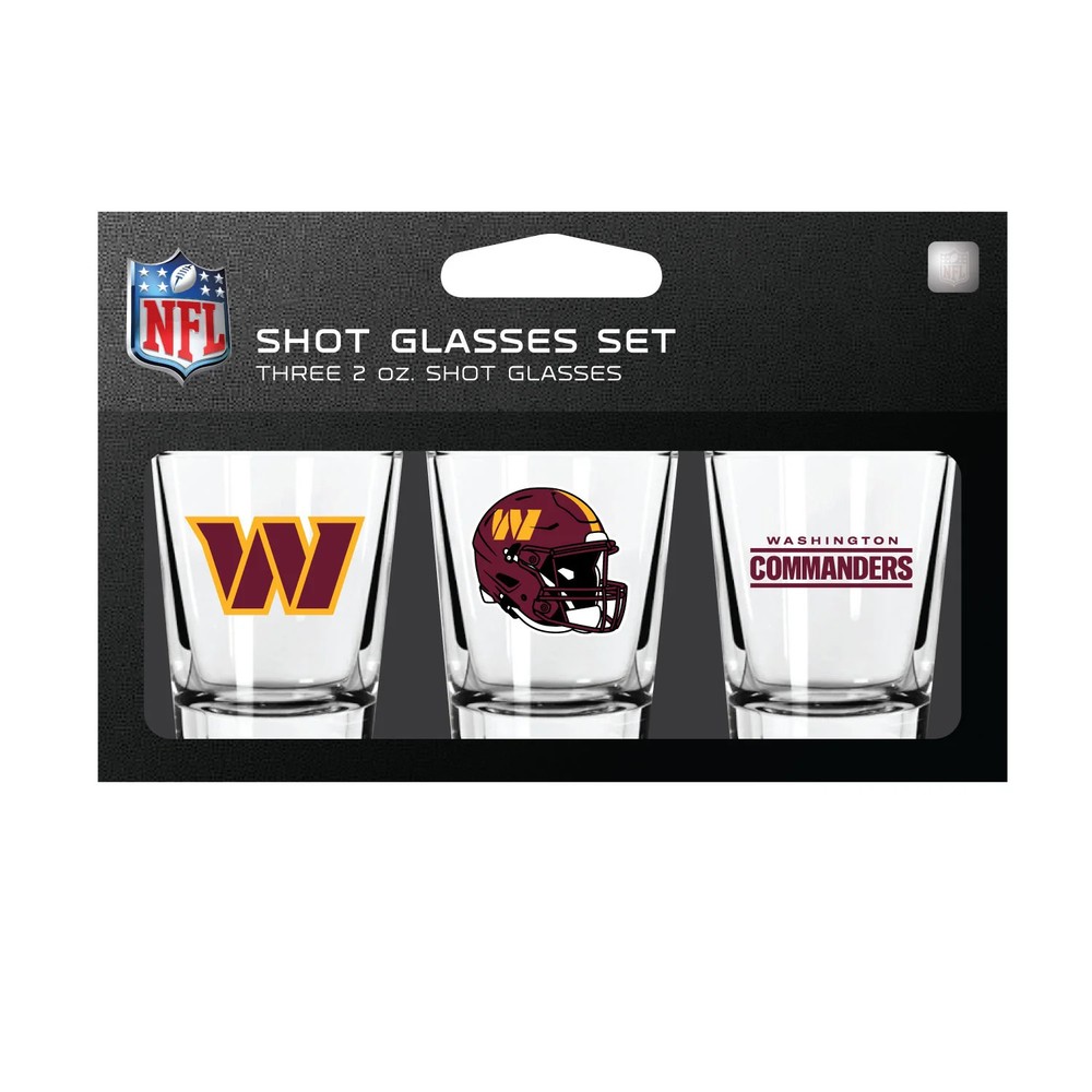 Washington Commanders Shot Glass Set 3 Pack