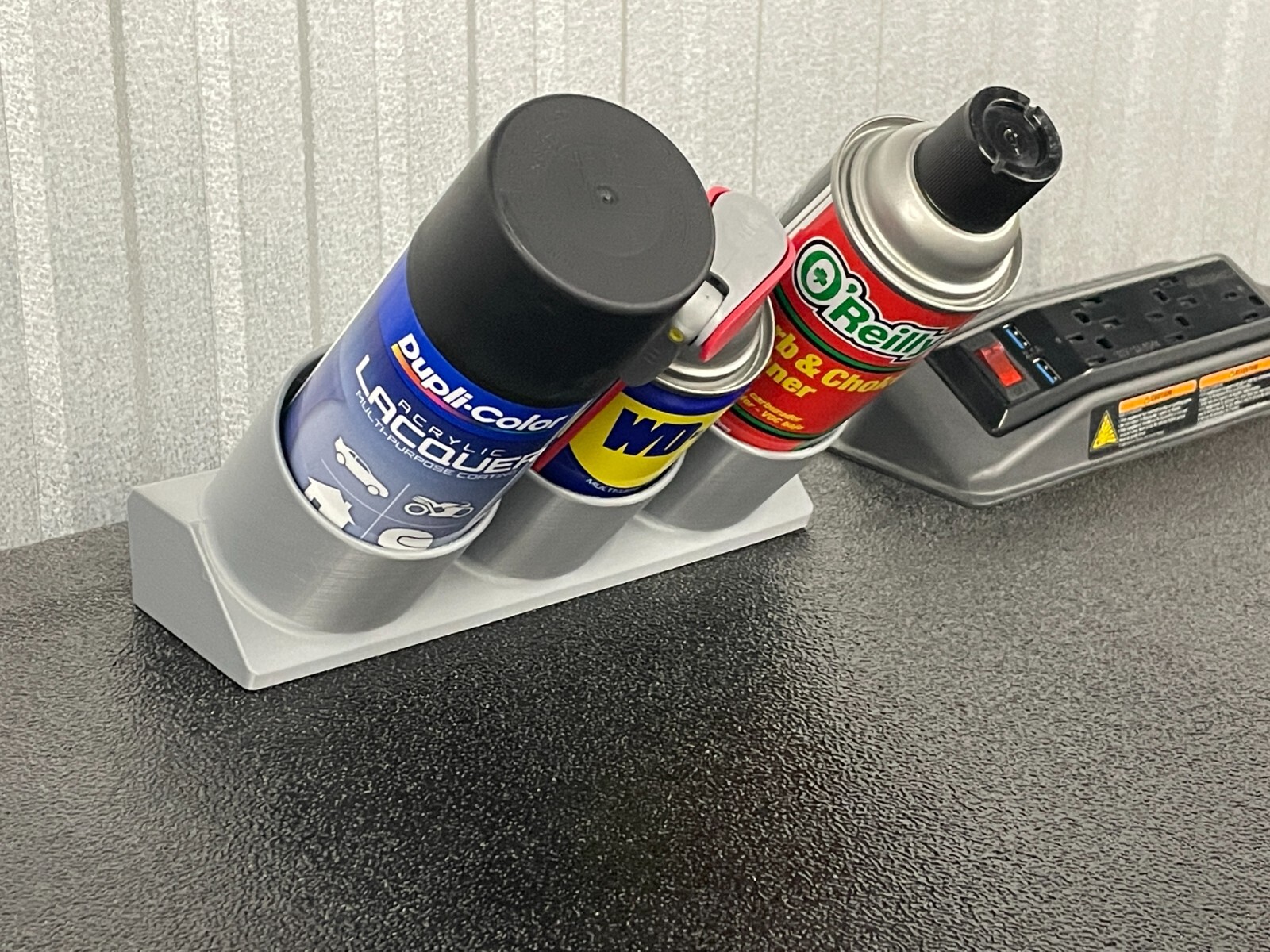 S&S MAGNETIC CAN ORGANIZER HOLDER SPRAY PAINT LUBRICANT TOOL BOX WORK BENCH USA