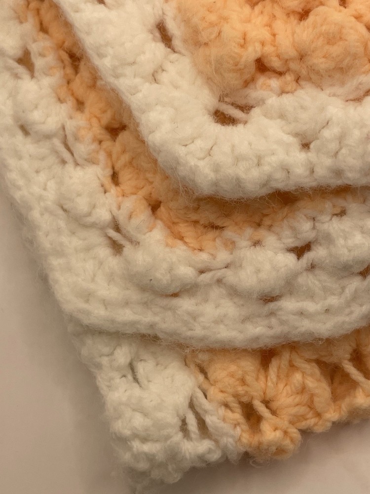 Small Handmade Crocheted Throw Or Cover
