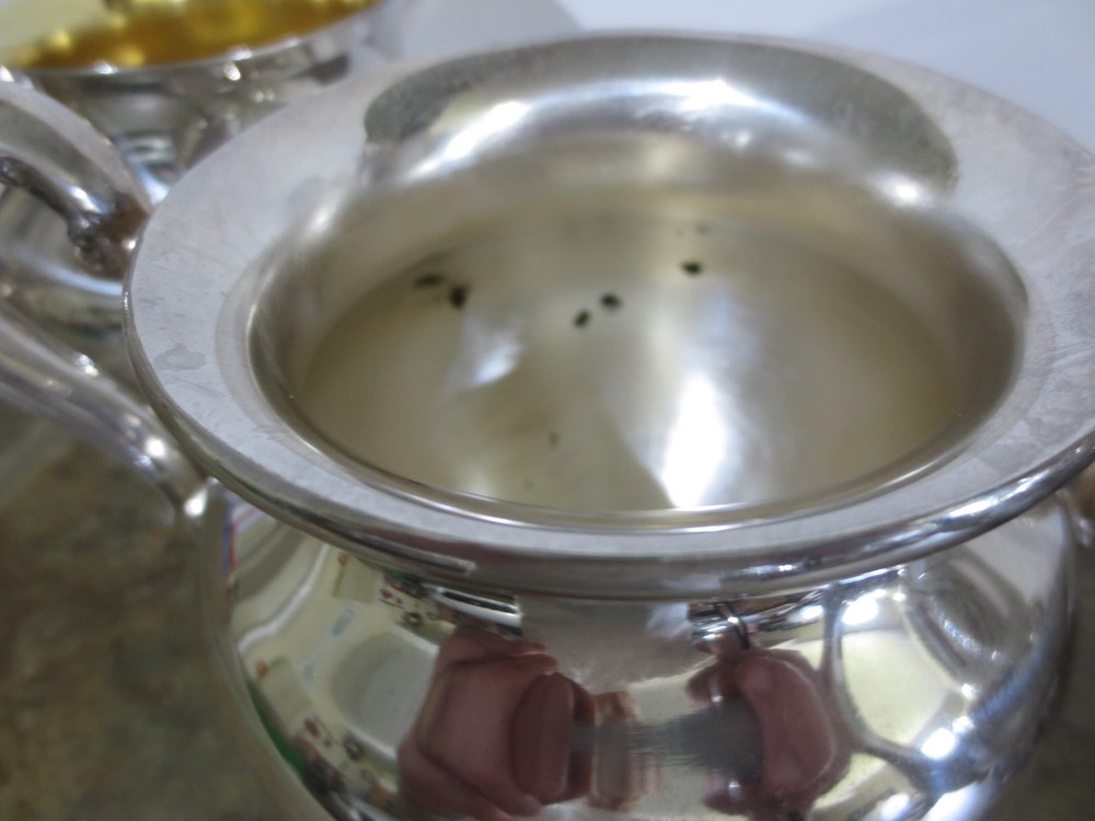 3-Pc. WALLACE Silversmiths COFFEE/TEA, CREAMER, SUGAR Polished SILVERPLATE SET