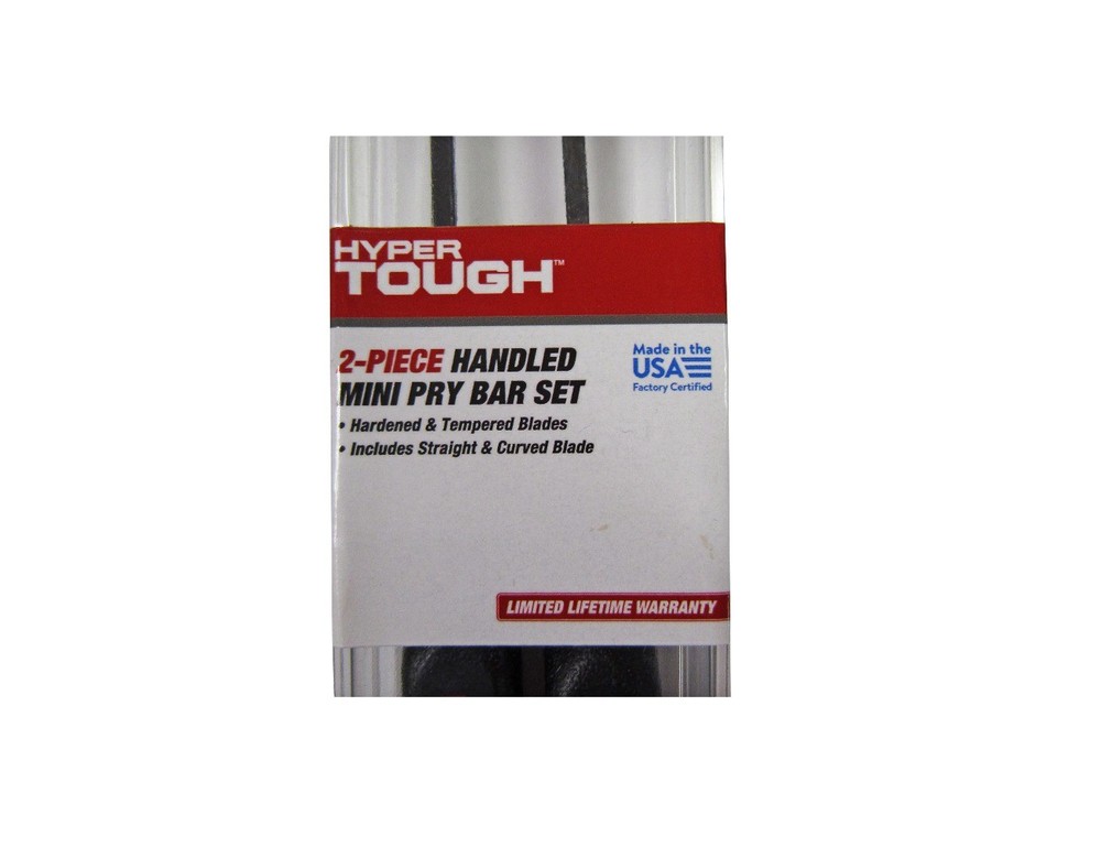 Hyper Tough Two-Piece Mini Handle Pry Bar Tool Set