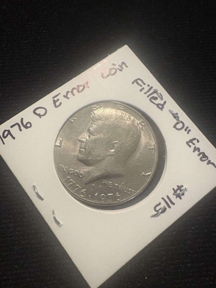 1976 D Kennedy Half Dollar Error Filled “D” Mint Mark Error #113