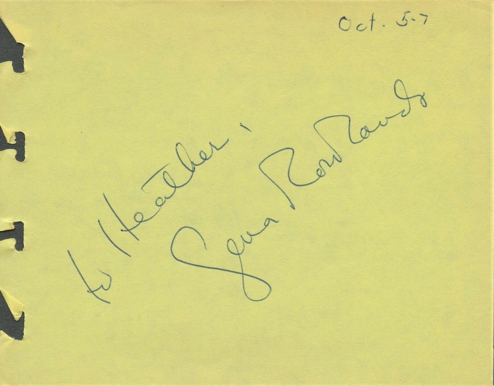 Vintage GENA ROWLANDS Autograph