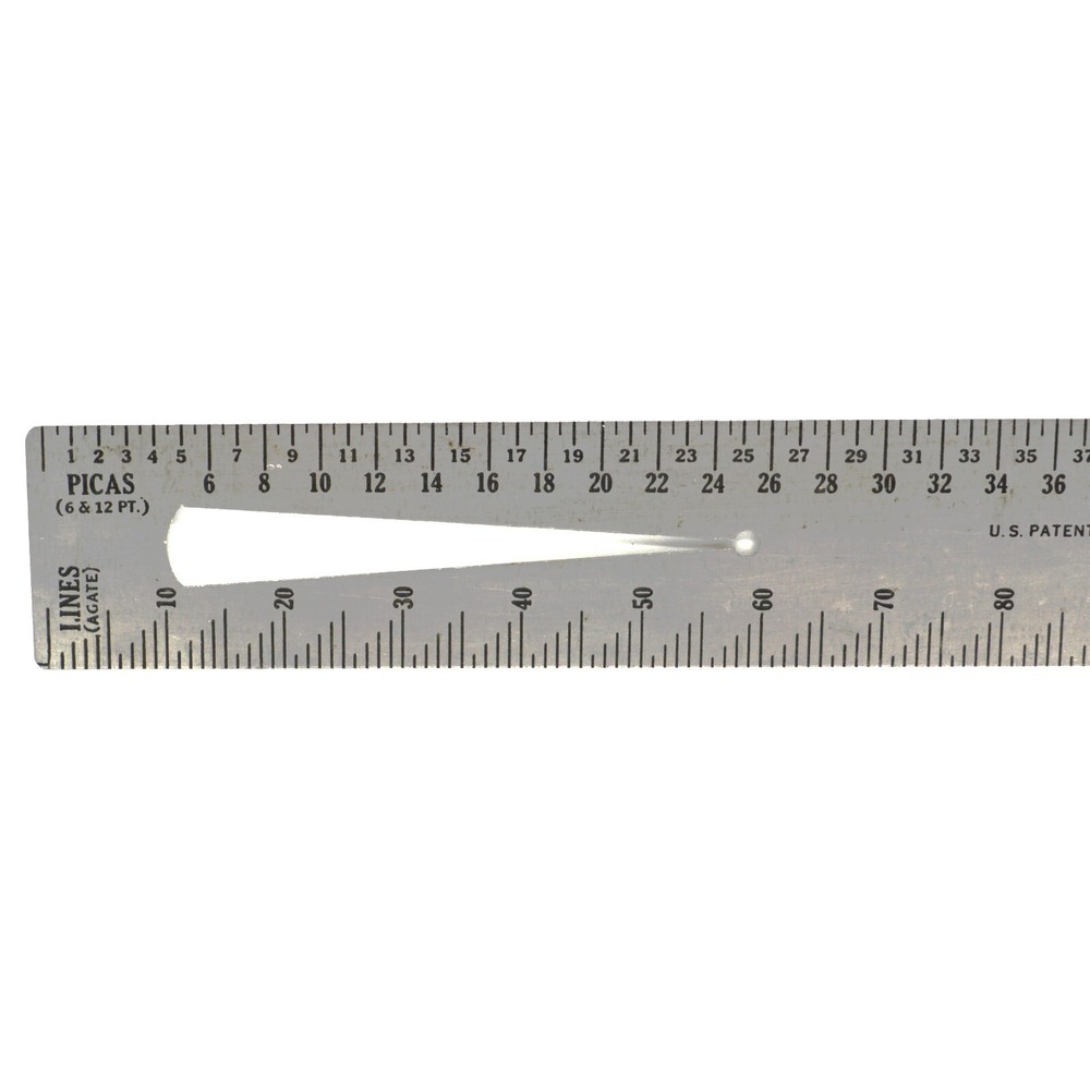GAEBEL 602 Printers Comparative Scale Ruler 15 inch USA