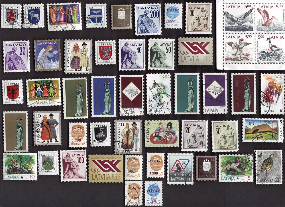 50 All Different LATVIA POST-1991 Stamps