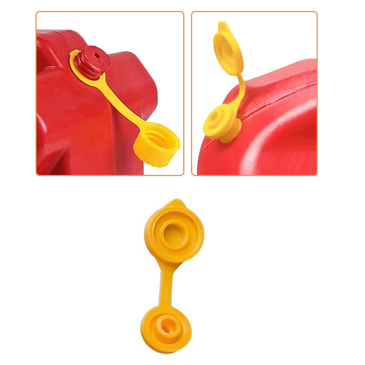 5 Yellow Fuel Gas Can Jug Vent Cap Blitz Wedco Scepter Essence Midwest Eagle