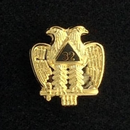 Masonic Scottish Rite 32nd Degree Eagle Lapel Pin (SR-2)