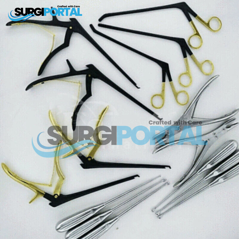 Kerrison Rongeurs Codman Bone Curettes Orthopedic Surgical Instruments 15 PCS