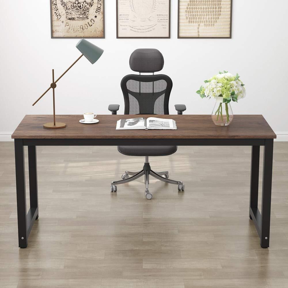 Tribesigns Computer Desk 63 inch Large Office Desk Computer Table Study Writi...
