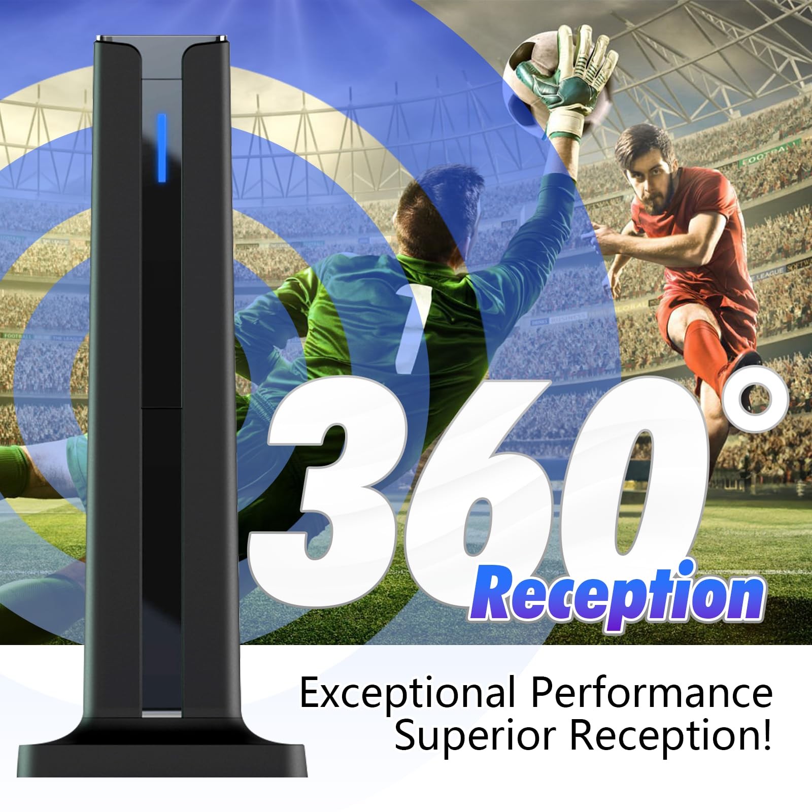 6000 Miles Upgraded TV Antenna Digital HD Indoor HDTV 1080P 4K Long Range US