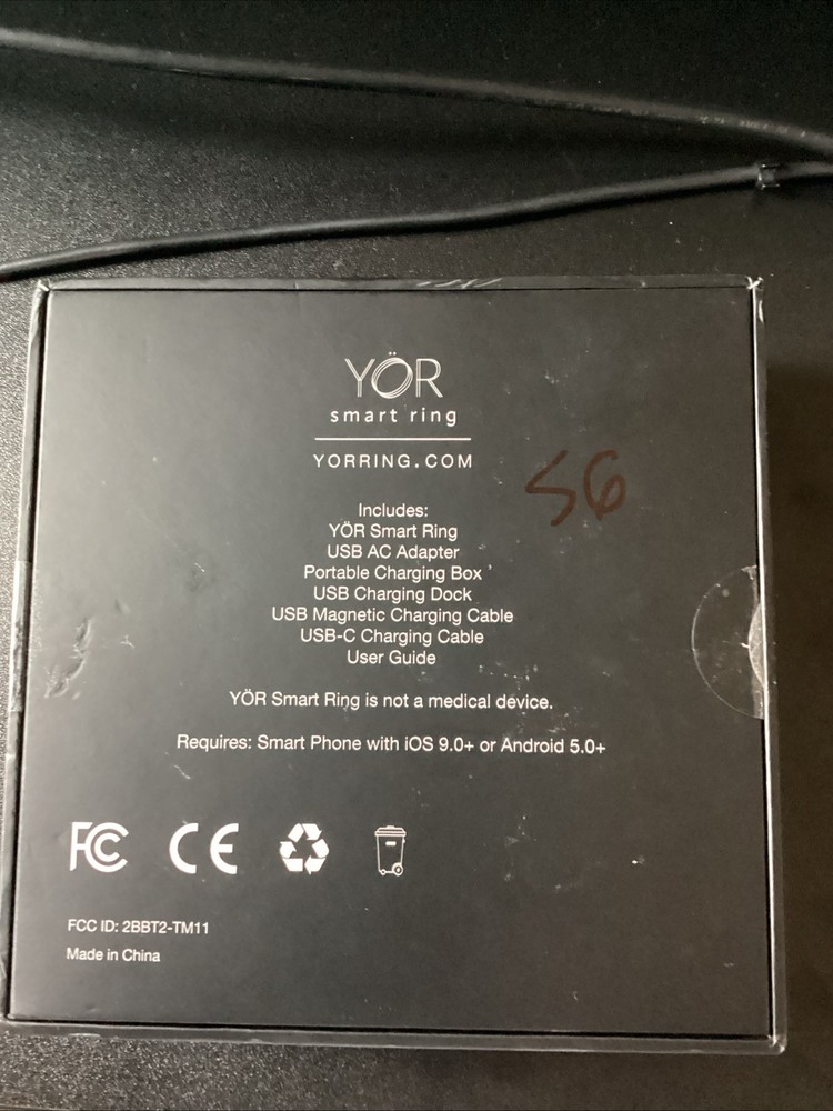 NWT Open Box YoR Smart Ring Silver Size 9 Body Sleep Tracking Android Or iPhones