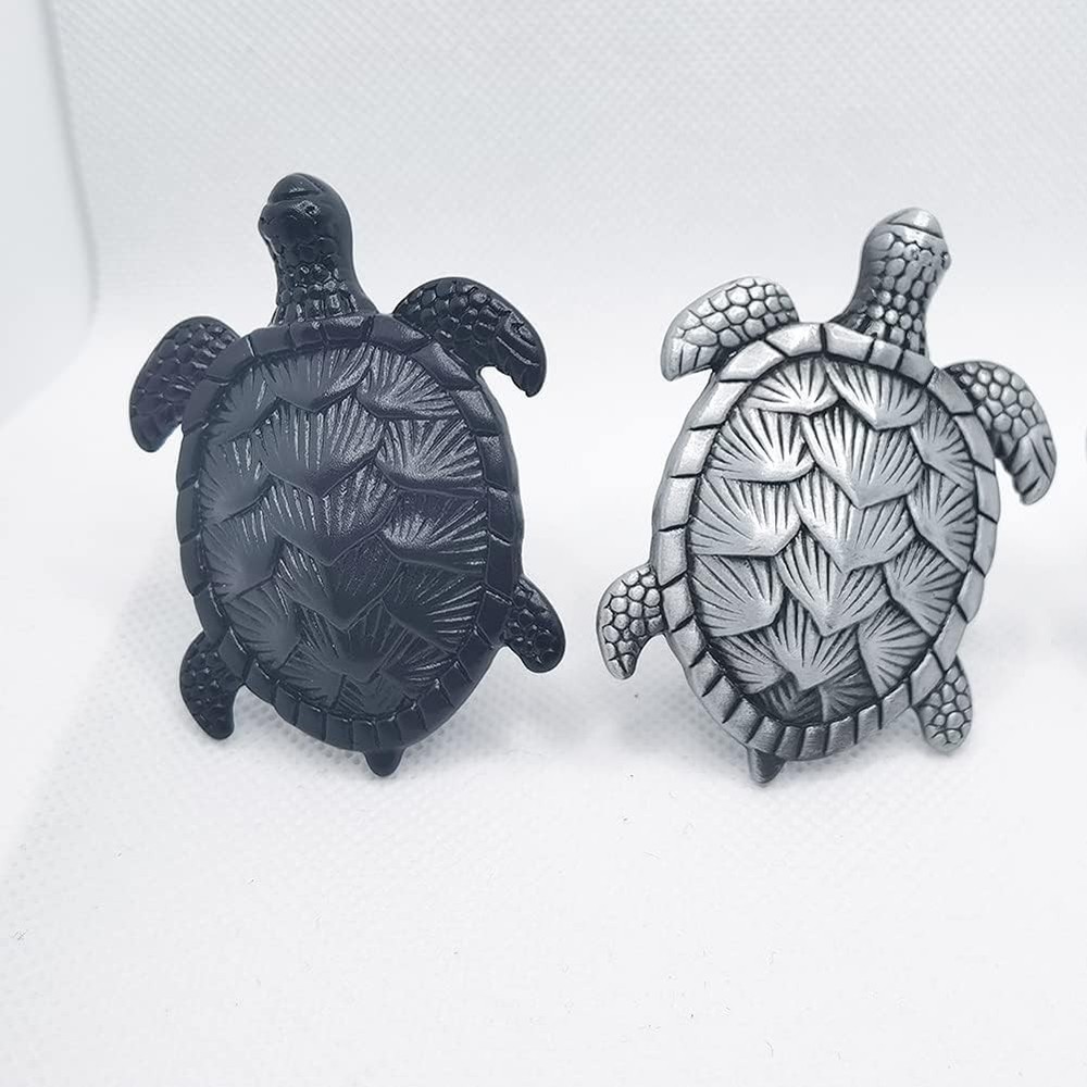 6 Pcs Sea Turtle Shape Knobs Door Handle Cabinet Drawer Cupboard Pull Dresser Si