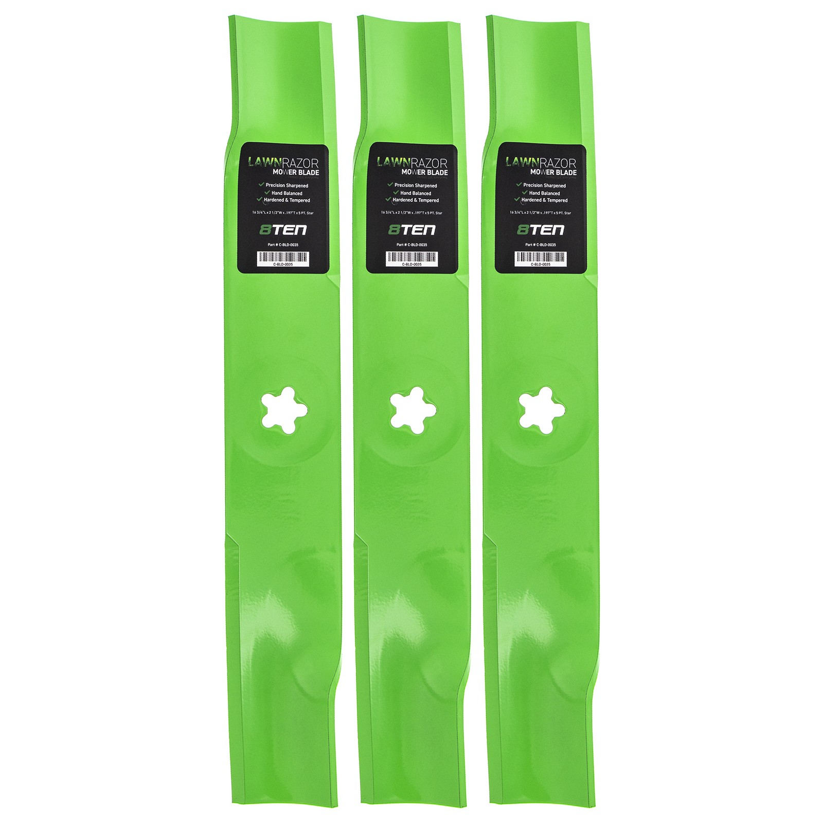 LawnRAZOR Mulching Mower Blade for Husqvarna YTH2348 YTH2448 YTH2148 3-Pack