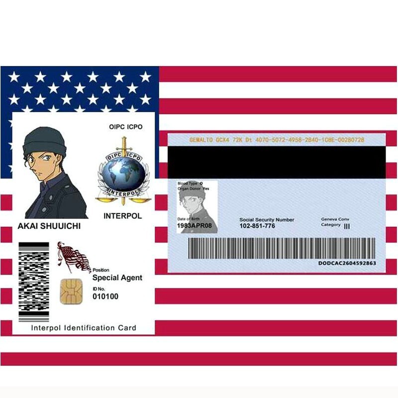 US INTERNATIONAL INTERPOL ICPO ID CARD