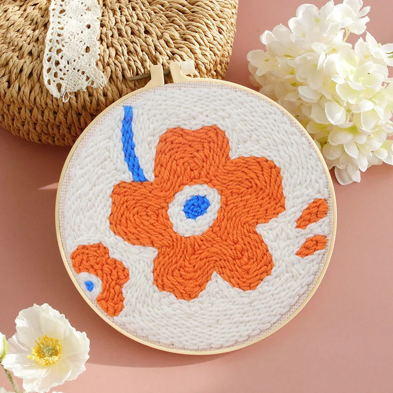 Punch Needle Embroidery Kit for Beginners Sunflower Pattern Rug Set