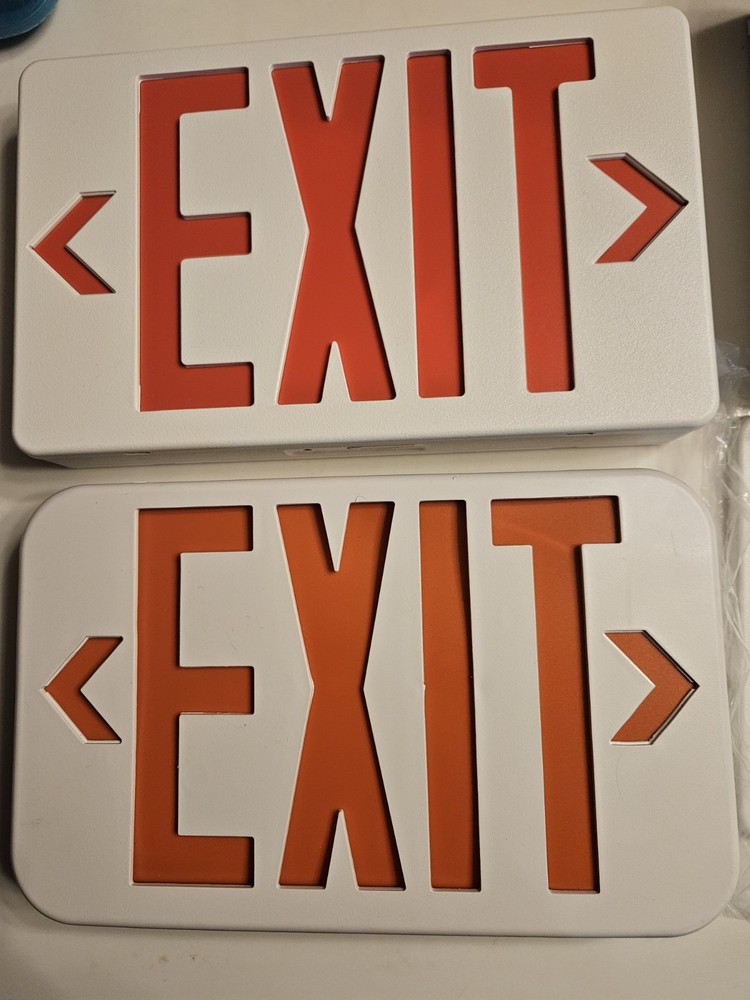 X2 Energy Efficient Compact Exit Sign Long Lasting Light Damp Red LED TCP & AMZN
