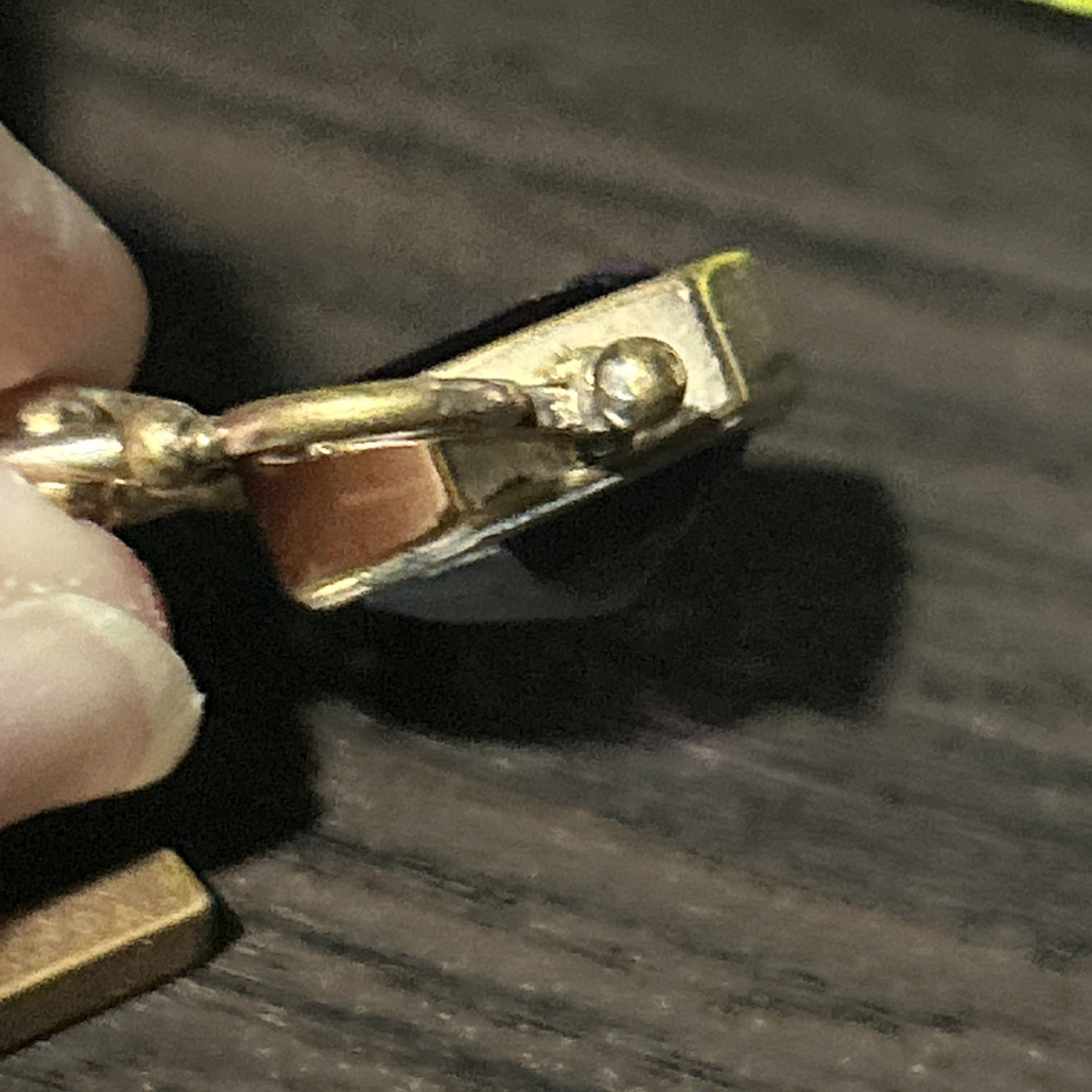 Victorian Rose Gold Fill Purple Watch Fob Spinner Book Link Chain Large Ring