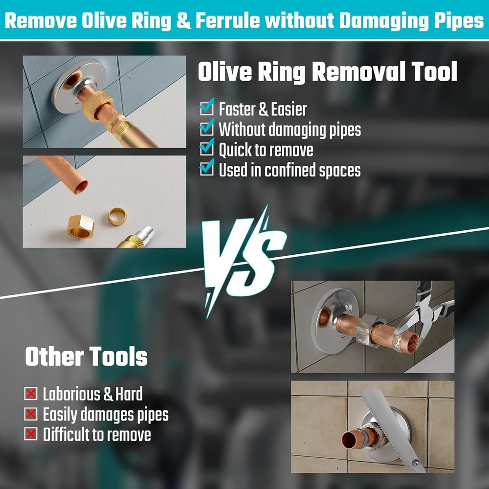 DURATECH Compression Sleeve Puller Tool, Ferrule Puller for 1/2 ” Compression