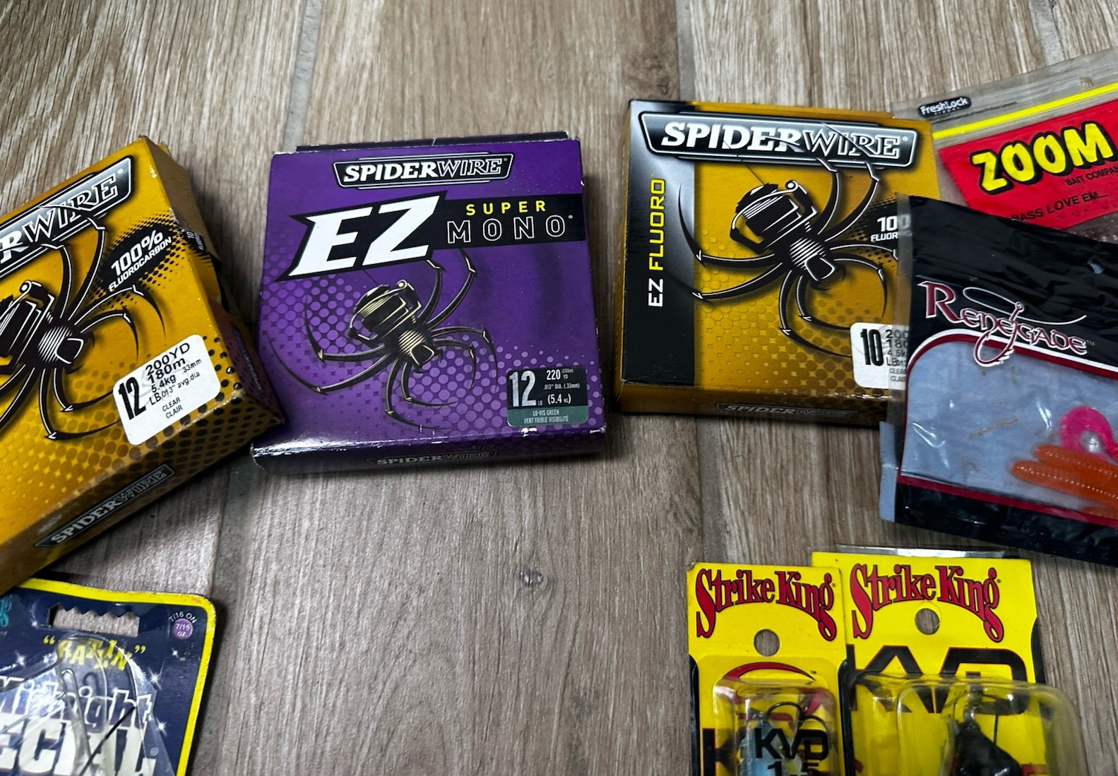 Lot Of Fishing Tackle Lures Line Hooks