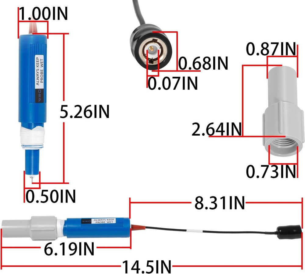GLX-PROBE-ORP Replacement ORP Probe Sensor For Hayward Sense and Dispense