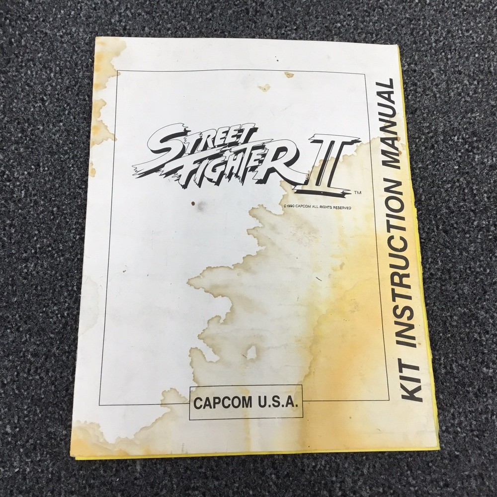 Capcom Street Fighter 2 Arcade Game KIT Instruction Manual