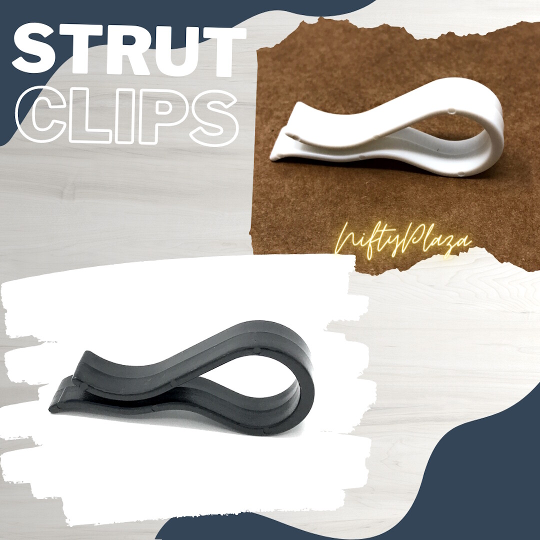 100 Strut Clips Hanger Plastic Clips Garment Shirt Coat Trousers Secured Gripper