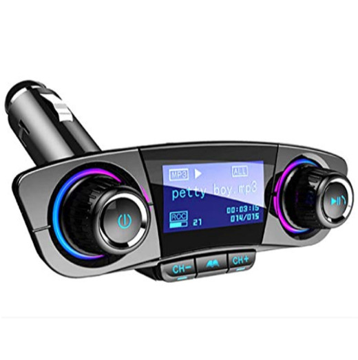 Car Wireless Bluetooth FM Transmitter Audio MP3 Stereo AUX Adapter USB Charger