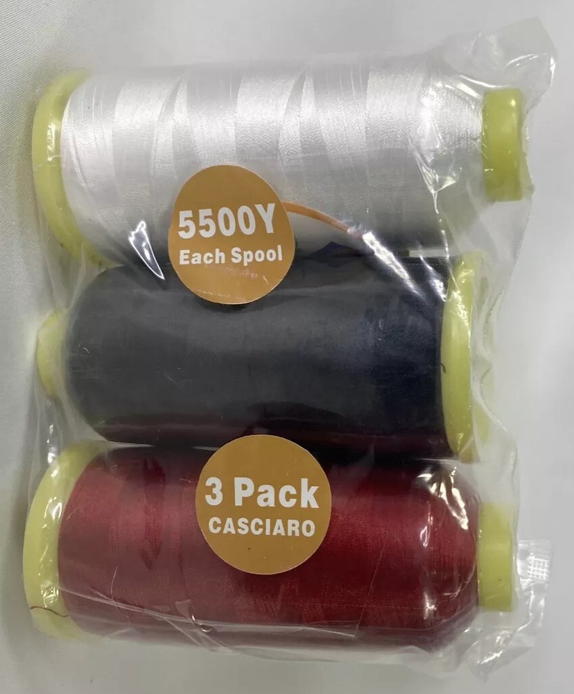 Embroidery Machine Thread Polyester Sewing Thread- 5500Y Yards On Each Spool.