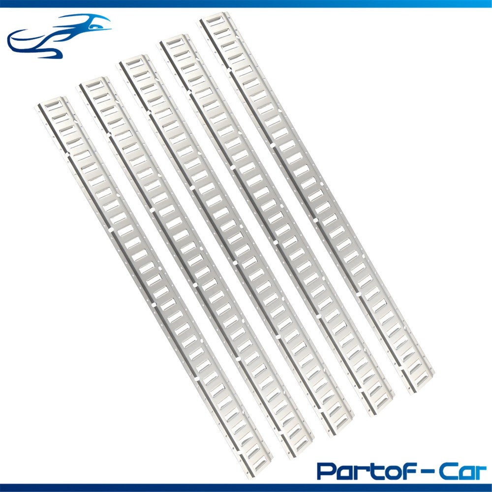 Silver 5 Pack 60" E Track Rail Sections Fit For Mounting In RV Trailers Tie Down