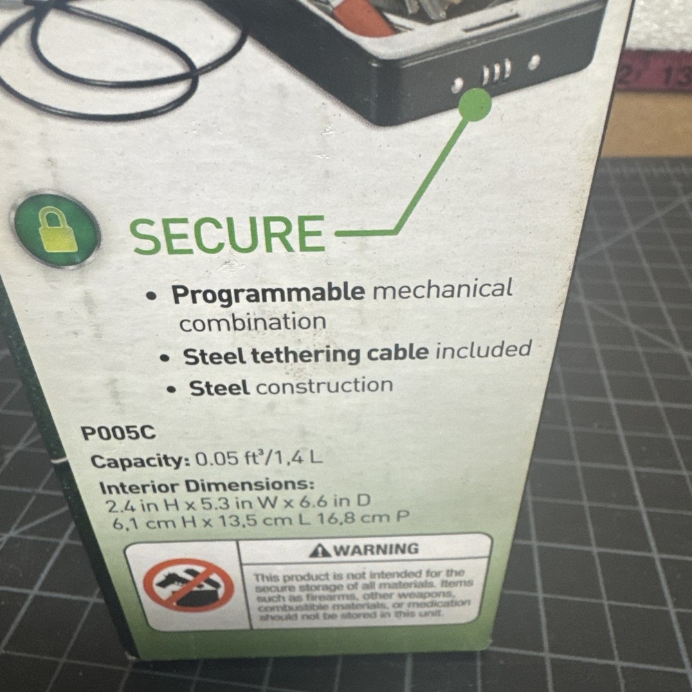 SentrySafe P005C Small Portable Lock Safe Box with Combination Lock NEW!!