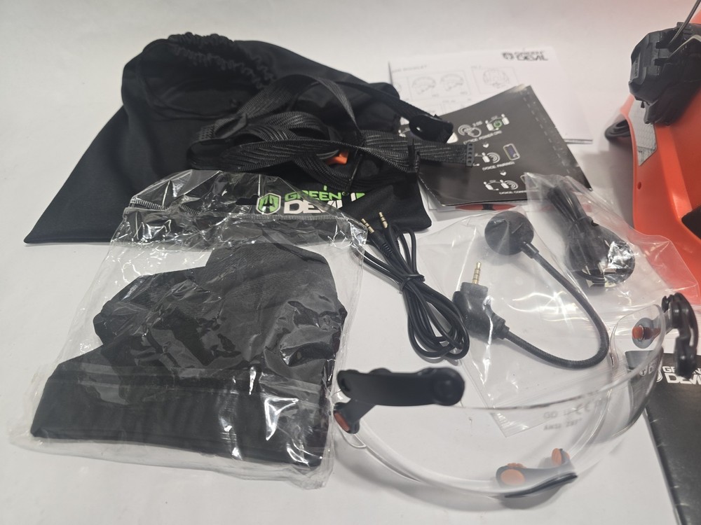 ORANGE DEVIL SHIELD ACTIVE HEARING PROTECTION HELMET SET