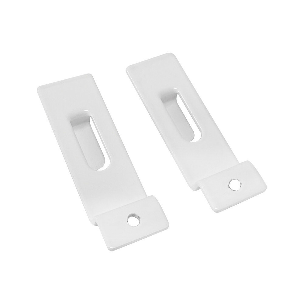Utility Hooks - Single Slatwall Notch Hook - White - PACK 2