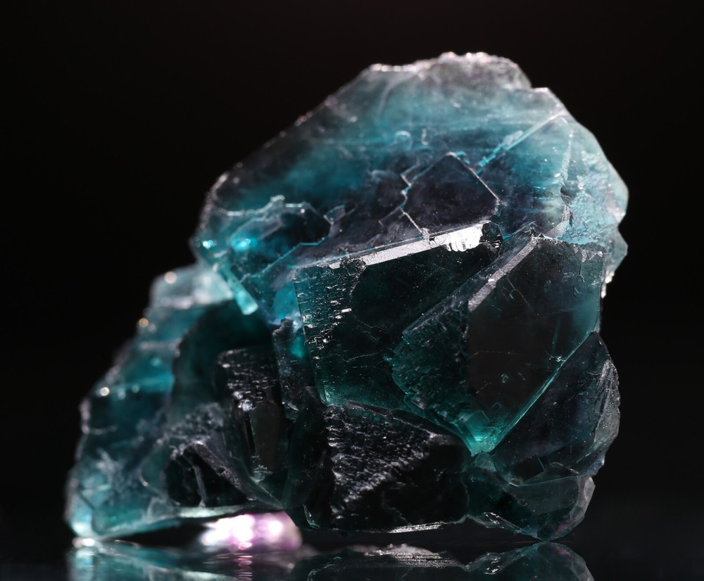 Purple & Teal Fluorite Miniature Cluster, Okoruso Mine, Namibia