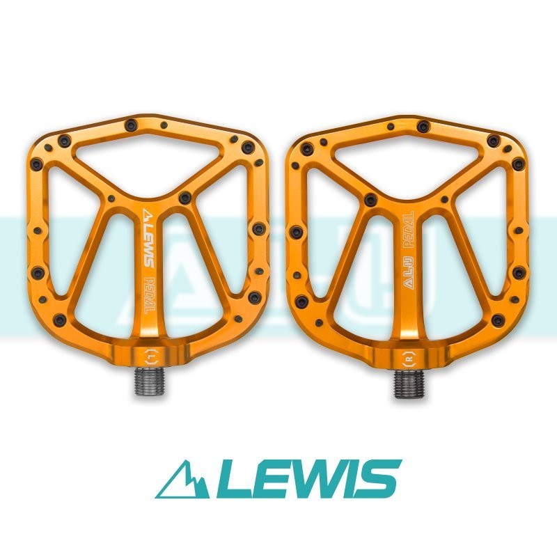 Lewis Tech Aluminum Pedals ORANGE
