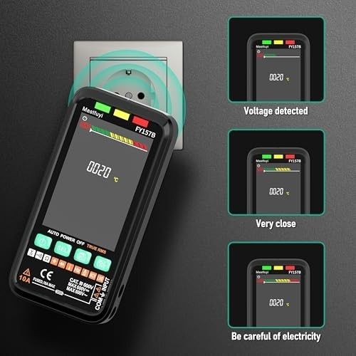 Digital Multimeter TRMS 6000 Counts Auto Ranging Voltmeter Rechargeable USB