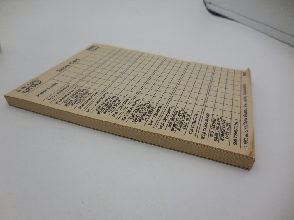 UNO Score Pad No. 4001 NEW in box