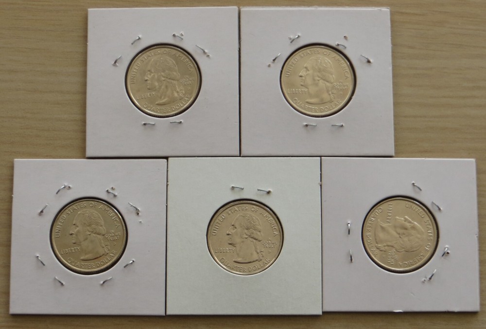 5-US mint State Quarters 2000d's (L619p16-20) Uncirculated us mint set