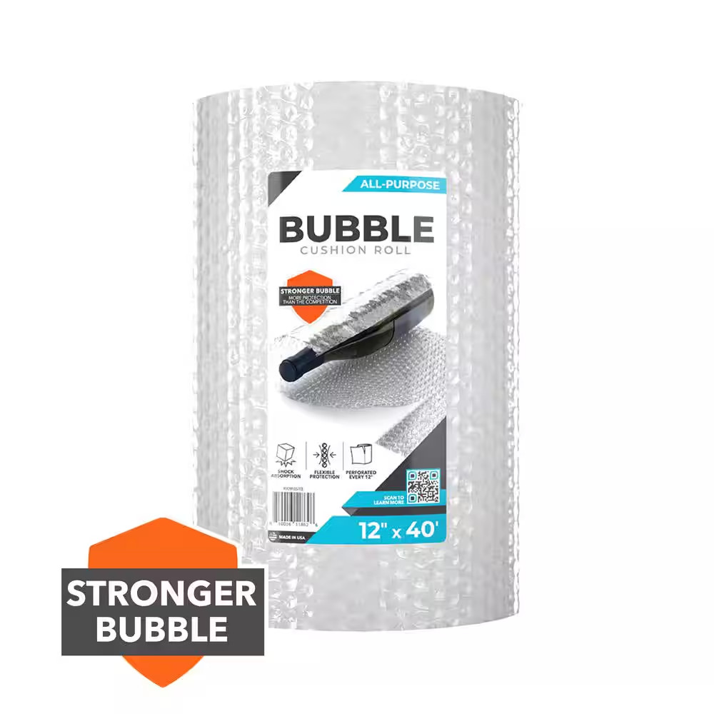 12 In. X 40 Ft. Clear Bubble Cushion