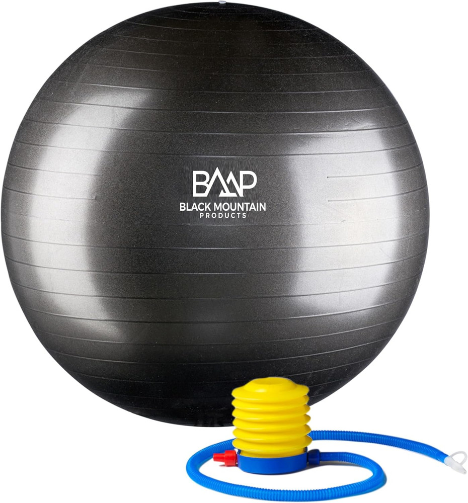Professional Grade Exercise Stability Yoga Ball, Foot Pump, Ball Plug, Plug Pull
