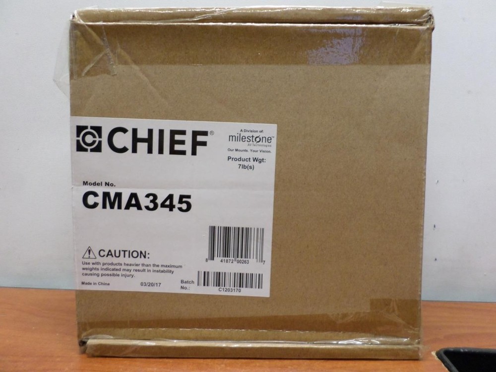 Chief CMA345 Structural Ceiling Plate with Rubber Flex Joint - New
