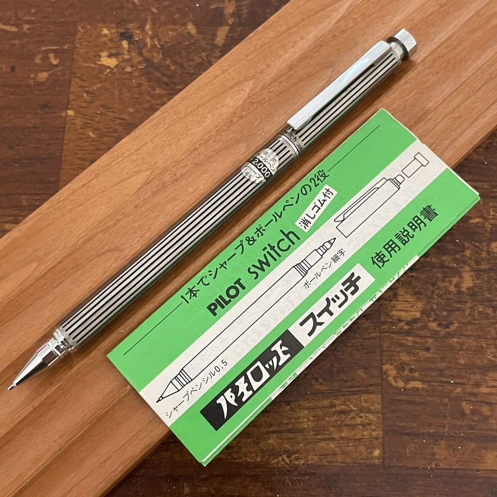Pilot Multi-Function Ballpoint Pen Pencil Switch Etched Motif Made in Japan