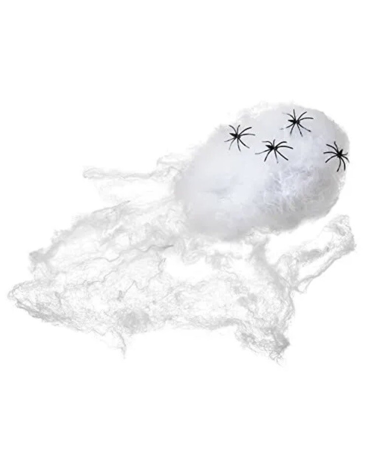 Spider Web, 800 Square Ft, Halloween Decorations, Spider Webs.12 Spiders