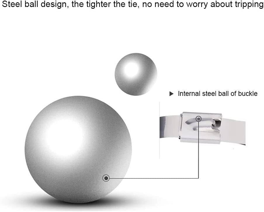 100PCS Metal Zip Ties Stainless Steel Heavy Duty Self-Locking Cable Ties Lock US