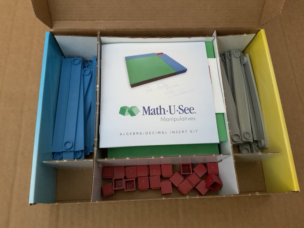 COMPLETE Math U See Blocks Manipulatives Algebra Decimal Insert Kit Homeschool