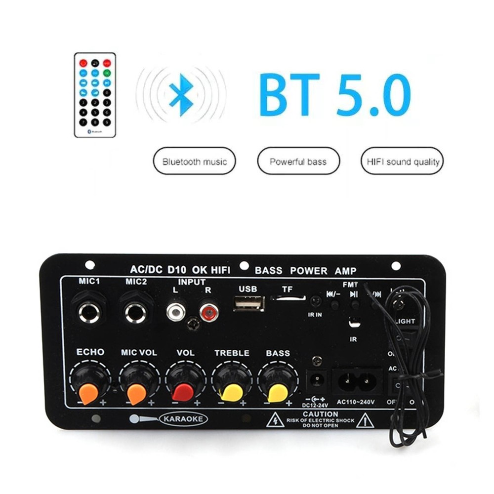 Amplifier Board Bluetooth/3.5mm RCA/U disk/TF/MIC Versatile Audio Equipment