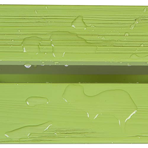 Square Wooden Folding Solid Wood Side Table, Outdoor Lime Green Square Folding