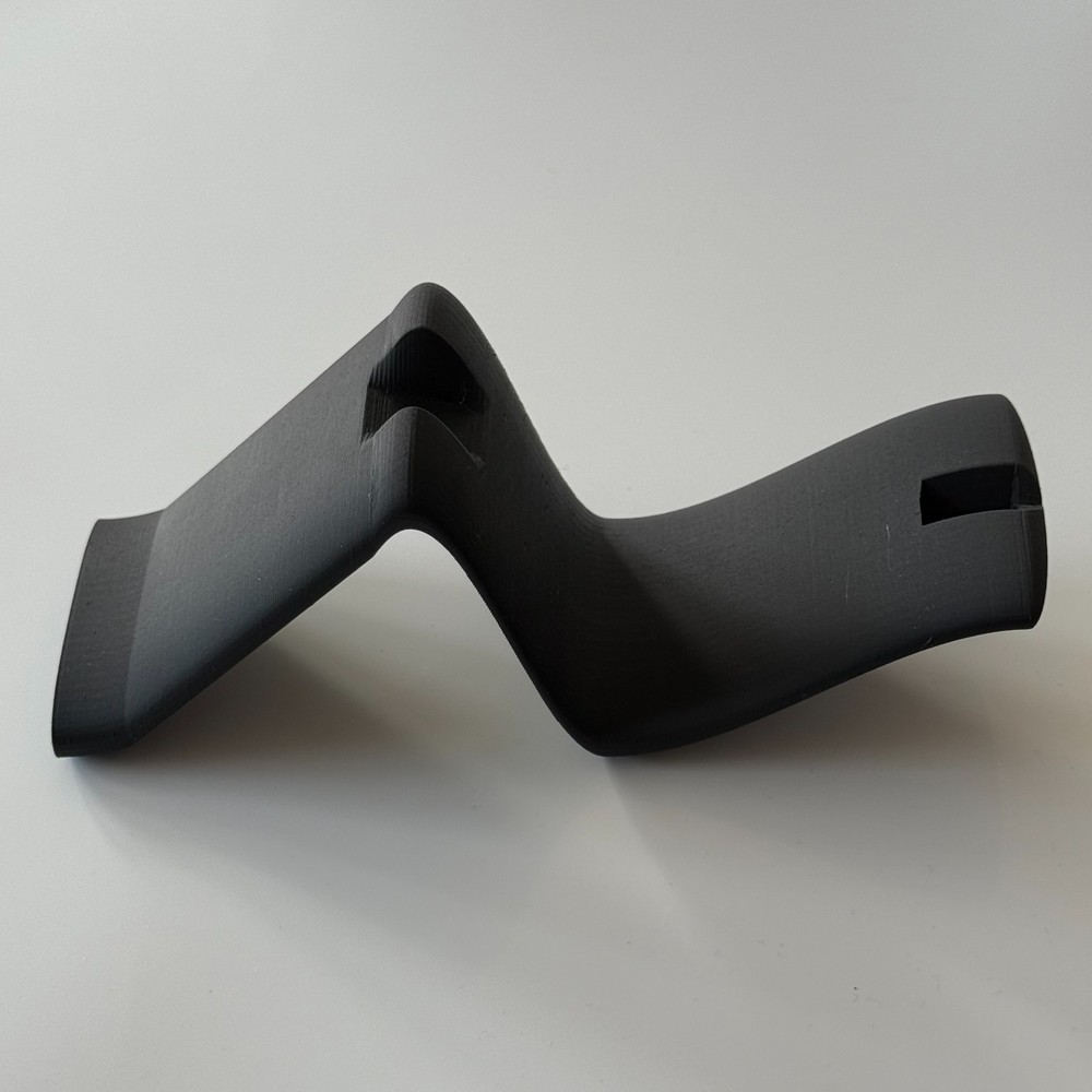 3D Printed Wave Knife Stand - EDC Knife Display Holder - Matte Black PLA