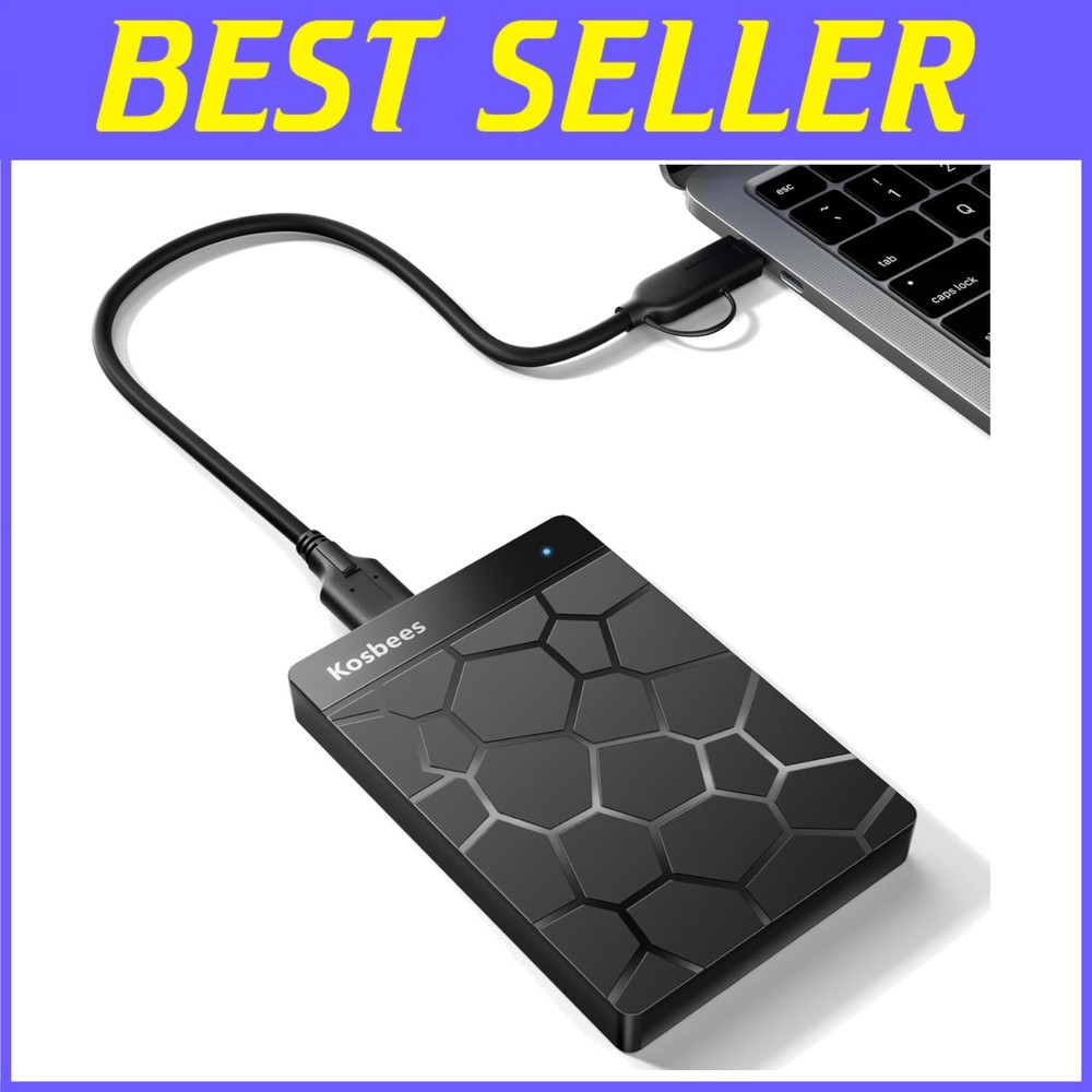 Compact 500GB External Hard Drive for Multimedia Storage