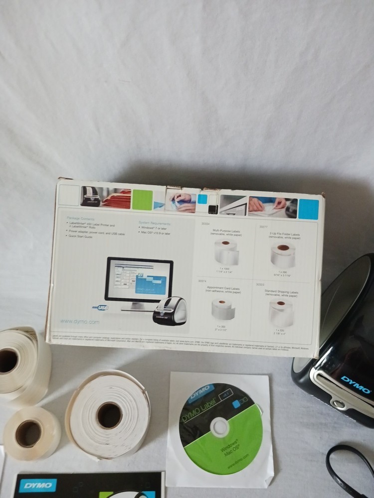 DYMO LabelWriter 450 Thermal Label Printer - TESTED - Complete in Box - Labels